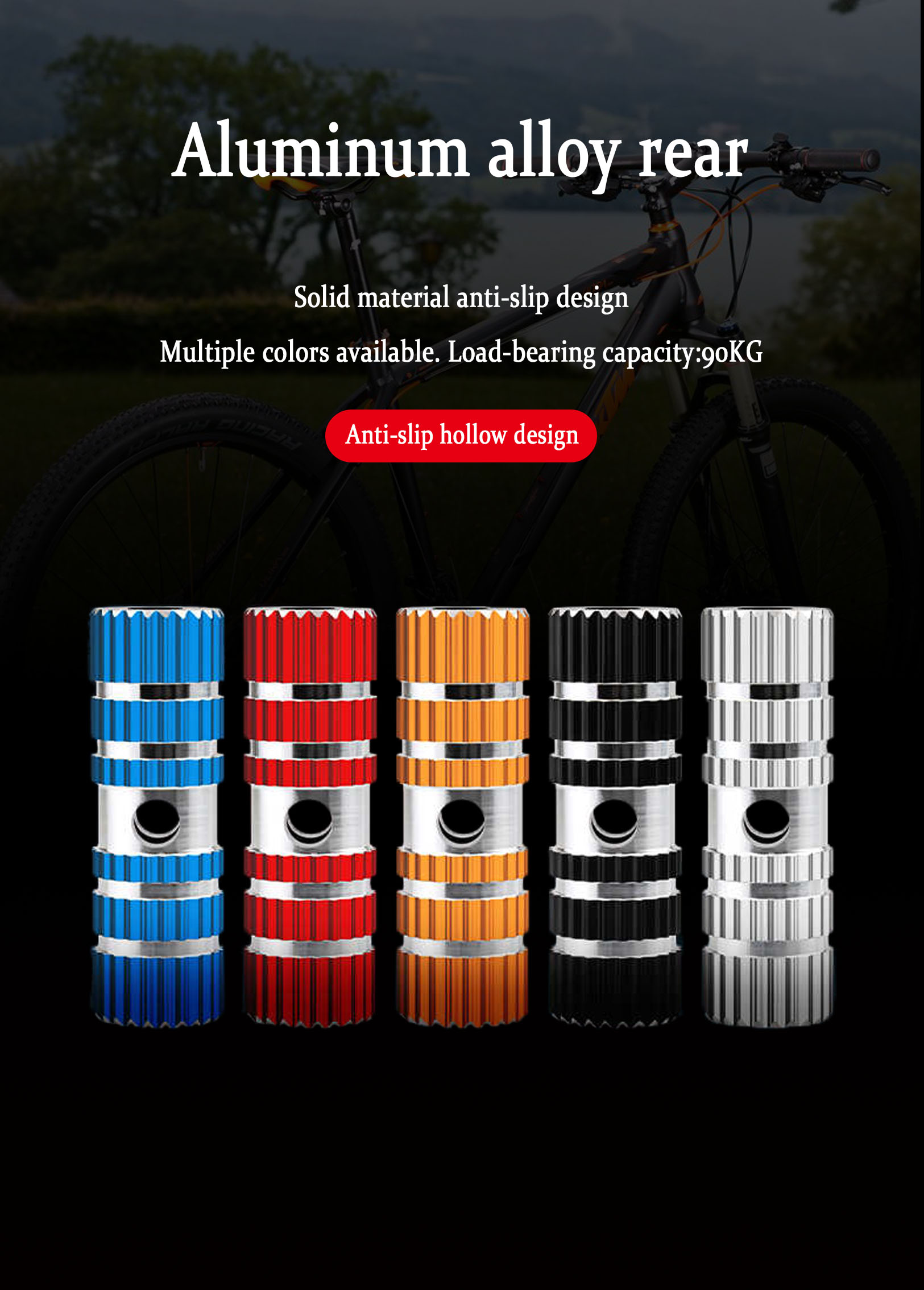 Pedaling on the front and back of the bicycle